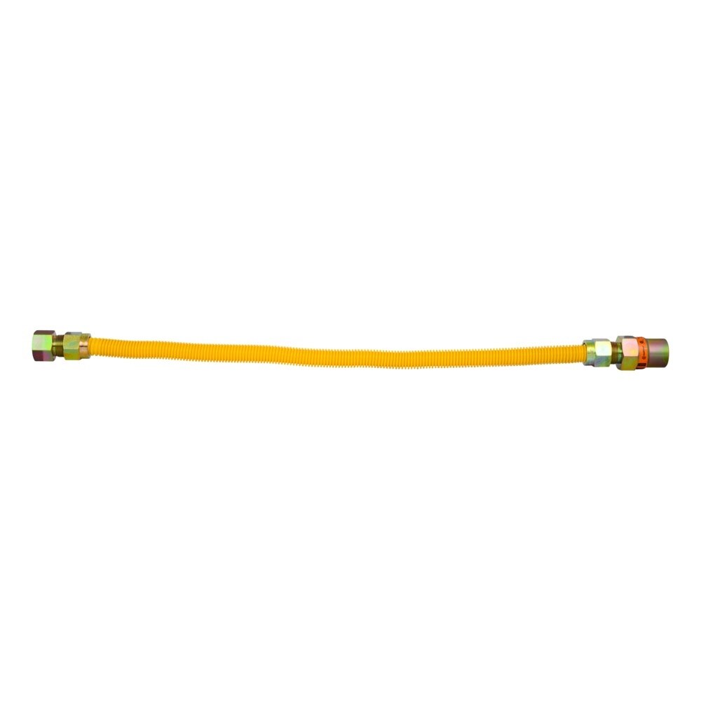 Eastman 30YE55V524B 5/8 in OD x 24 in Stainless Steel Gas Connector with 3/4 in FIP Ends and EFV - 2