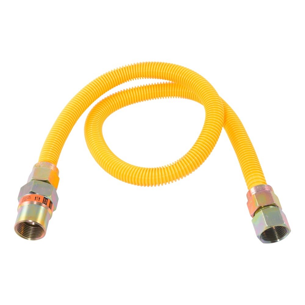 Eastman 30YE55V536B 5/8 in OD x 36 in Yellow Stainless Steel Gas Connector with 3/4 in FIP EFV - 2