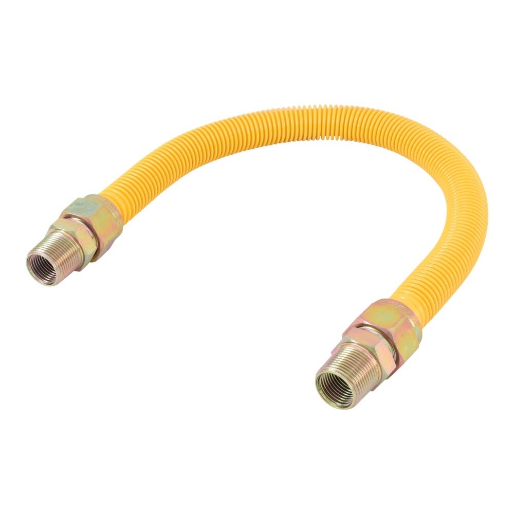 Eastman 40YE545424 1 in. x 24 in. Epoxy Coated Stainless Steel Gas Connector 3/4 in. MIP x 3/4 in. MIP