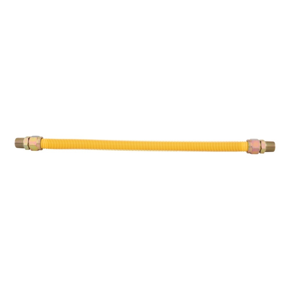 Eastman 40YE545424 1 in. x 24 in. Epoxy Coated Stainless Steel Gas Connector 3/4 in. MIP x 3/4 in. MIP - 2