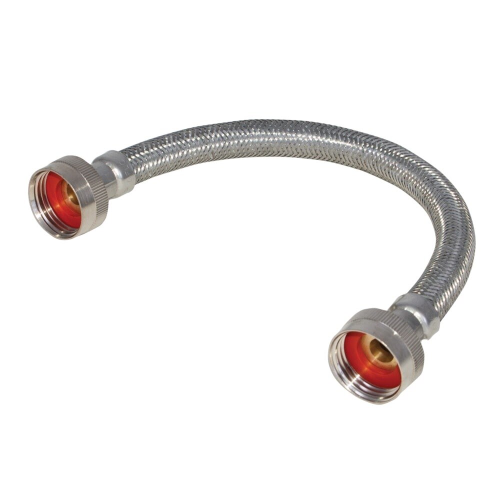 Eastman 41021 Braided Stainless Steel Steam Dryer Adapter Hose 1 ft 3/4 in FHT x 3/4 in FHT