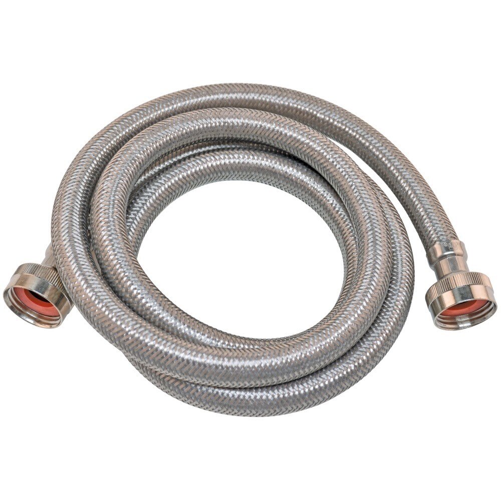 Eastman 41027 3/4 in. FHT x 3/4 in. FHT 5 ft. Braided Stainless Steel Washing Machine Connector