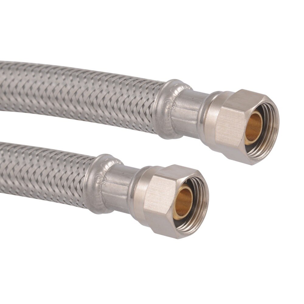 Eastman 41037 4 ft Braided Stainless Steel Universal Dishwasher Supply Line with Adapter Fittings - 2