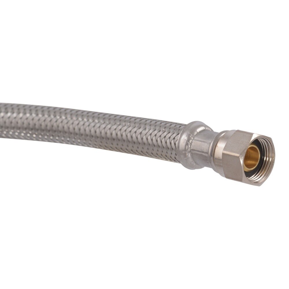Eastman 41042 5 ft Braided Dishwasher Supply Line with FHT Elbow 3/8 in Comp x 3/4 in FHT - 2