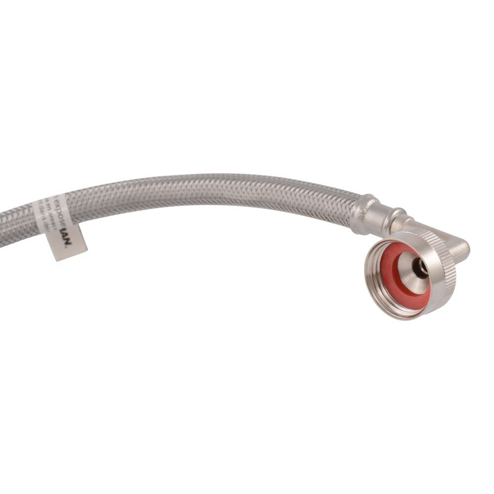 Eastman 41042 5 ft Braided Dishwasher Supply Line with FHT Elbow 3/8 in Comp x 3/4 in FHT - 3