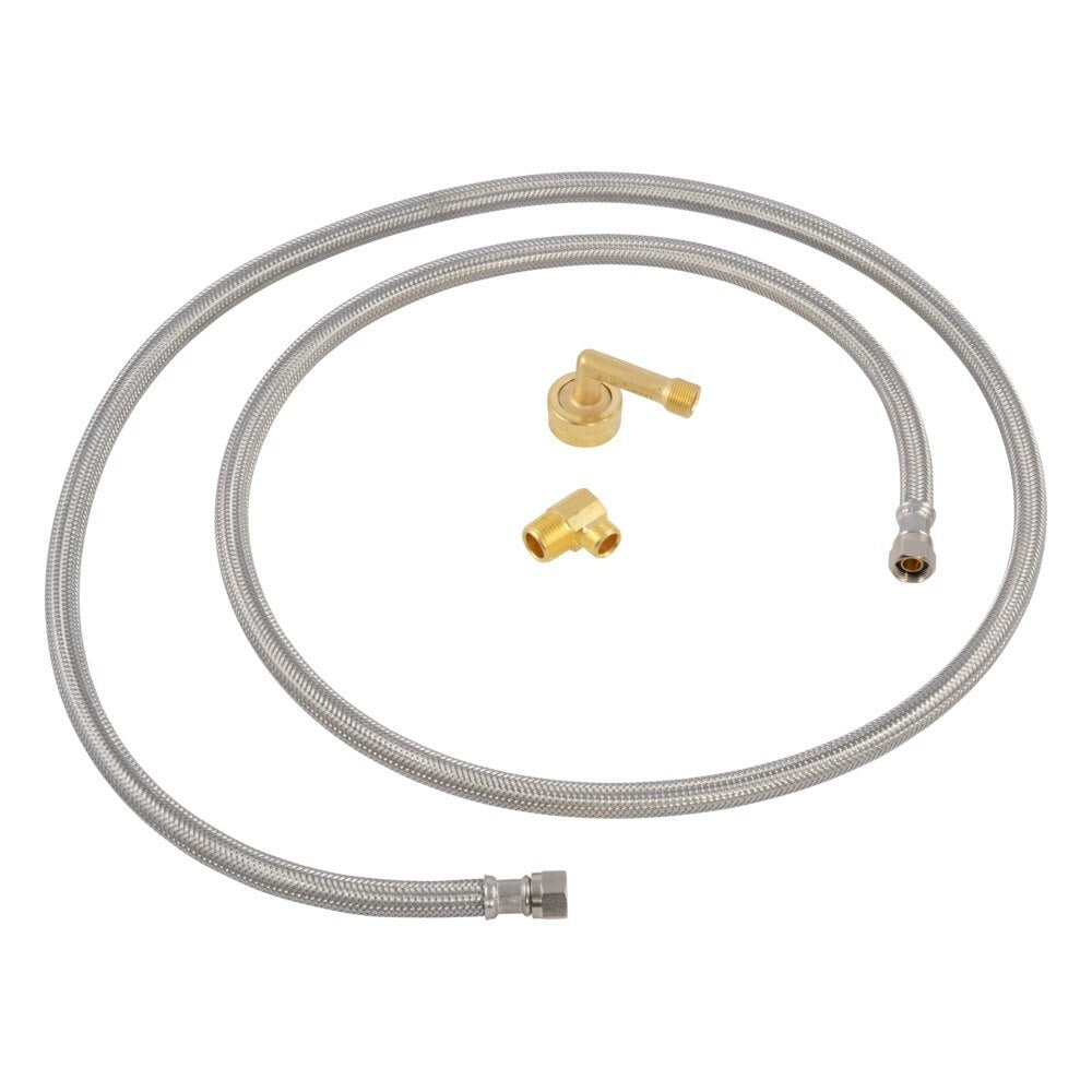 Eastman 41045 6 ft Braided Stainless Steel Dishwasher Supply Line with Brass Fittings - 3