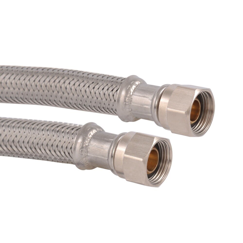 Eastman 41060 10 ft Braided Stainless Steel Dishwasher Supply Line with Compression Fittings - 2