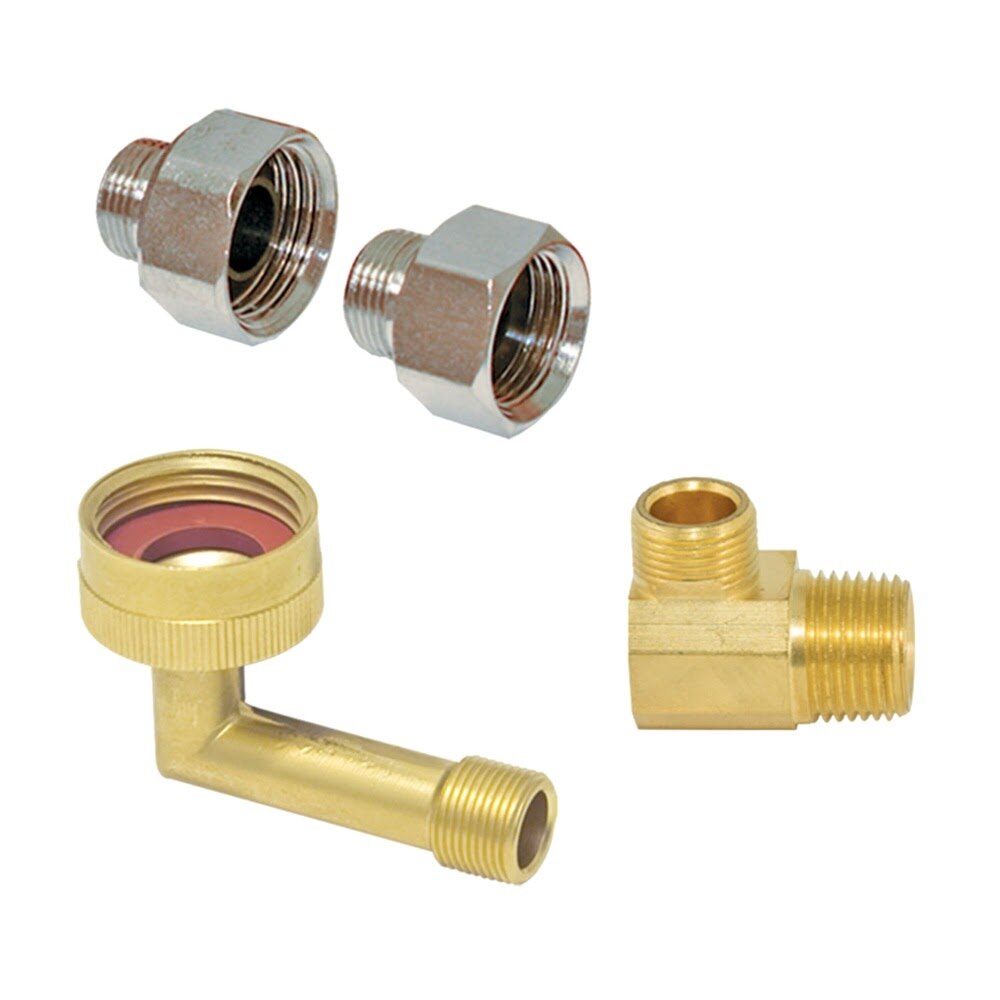 Eastman 41130 5 ft. Braided Dishwasher Supply Line with Adapters 3/8 in. MIP x 3/4 in. - 2