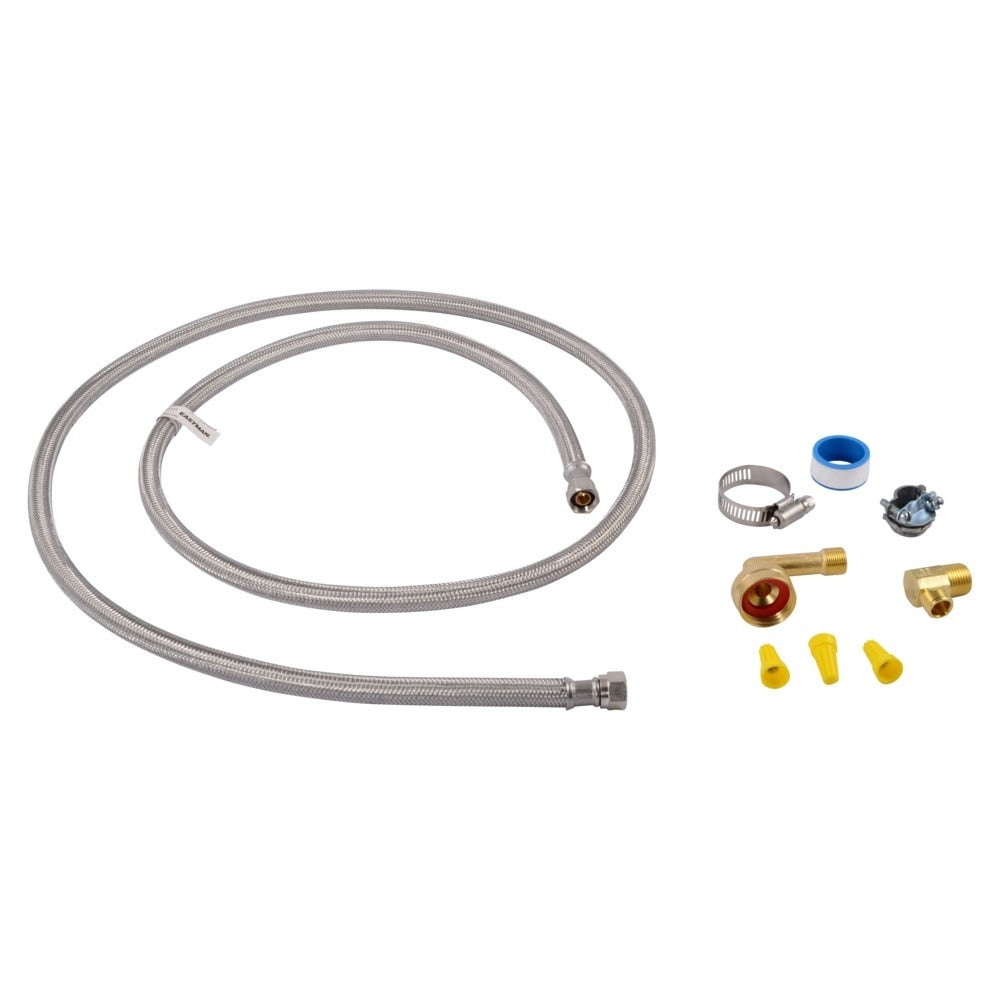 Eastman 41150 6 ft Braided Stainless Steel Dishwasher Installation Kit with Straight Cord - 3