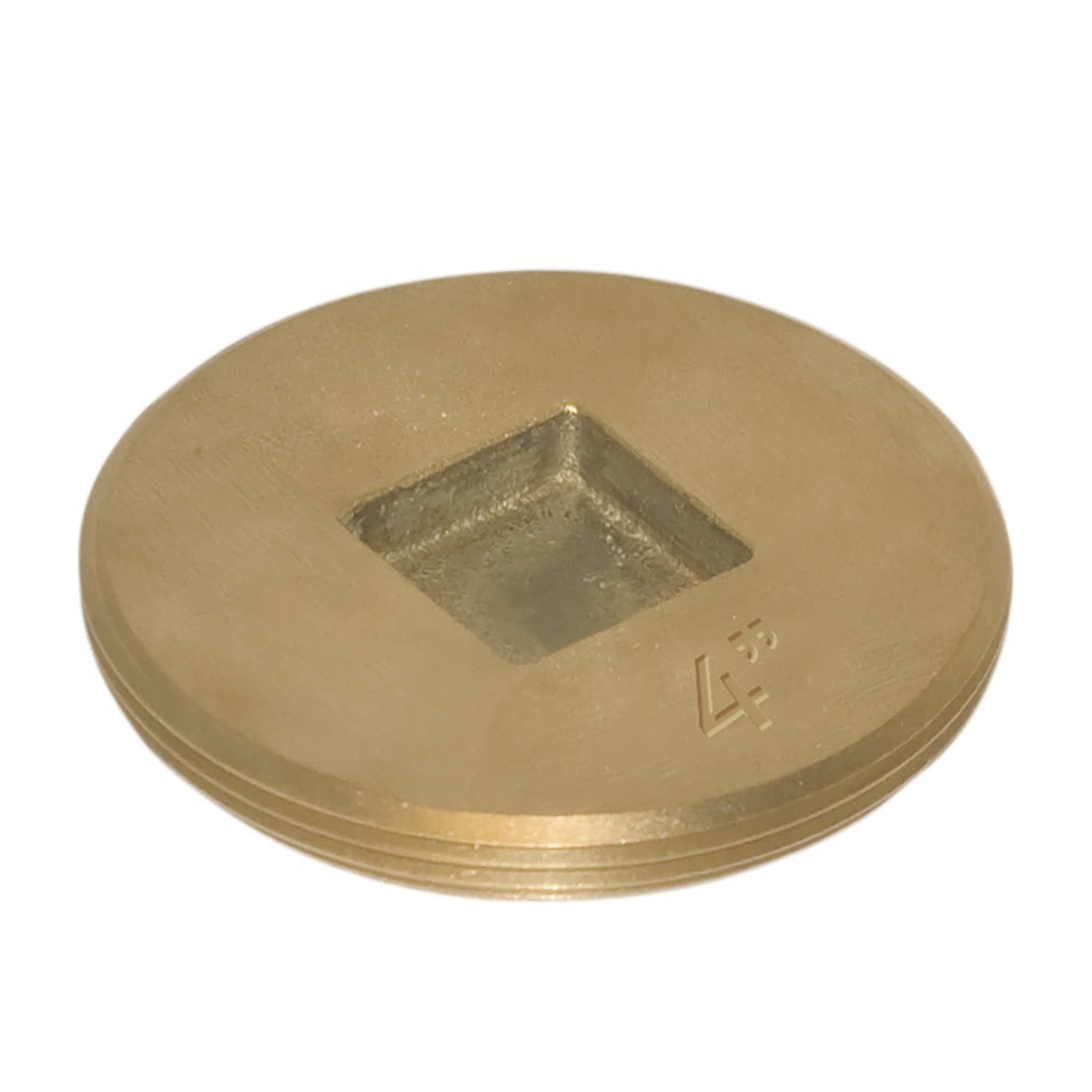 Eastman 42035 4 in. Brass Clean Out Plug with Countersunk Head