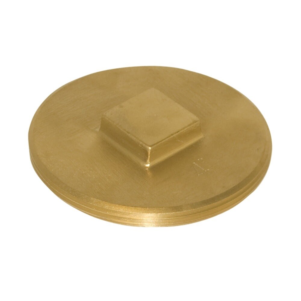 Eastman 42043 4 in Brass Clean Out Plug with Raised Head