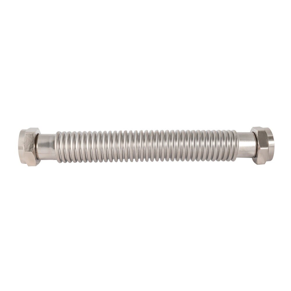 Eastman 432324 24 in. Corrugated Stainless Steel Water Softener Connector 2 in. FIP x 2 in. FIP - 3