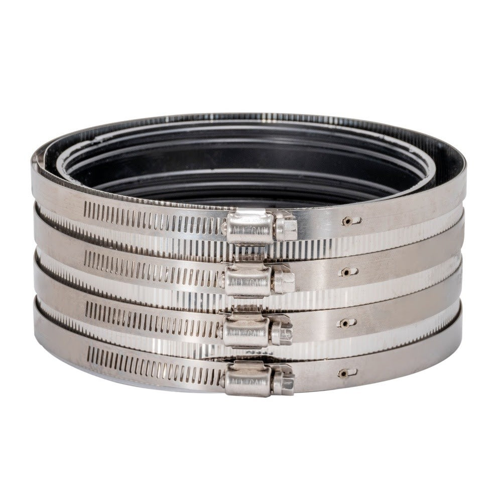 Eastman 43411 6 in. No Hub Coupling with Rubber Sleeve and Stainless Steel Clamps