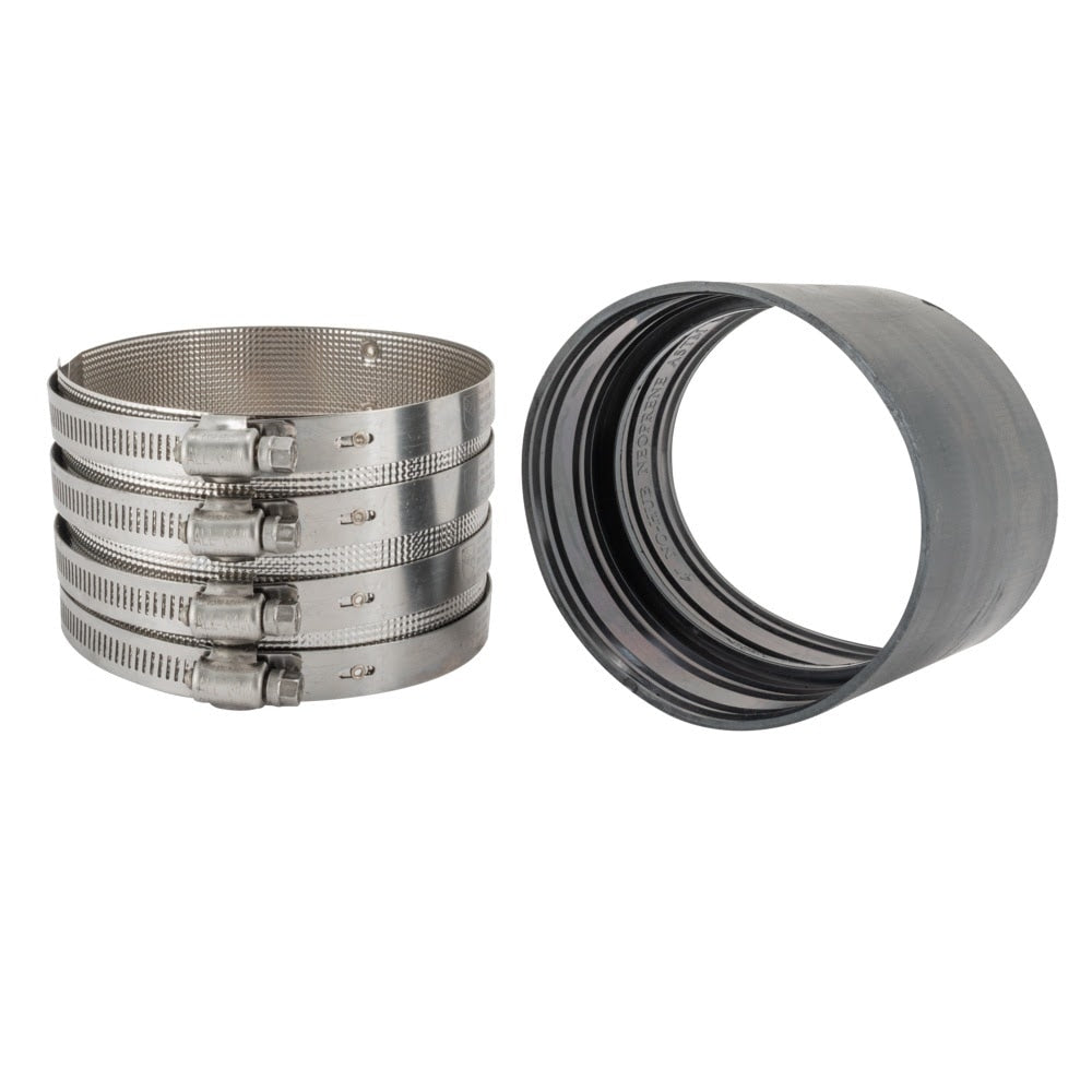 Eastman 43443 4 in. x 4 in. Heavy-Duty No-Hub Pipe Coupling with 4 Bands - 3