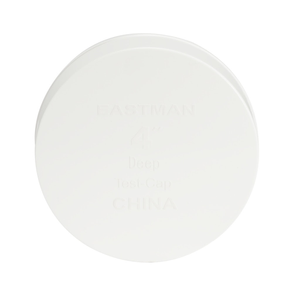 Eastman 43484 4 in Deep PVC Test Cap for DWV Testing - 2