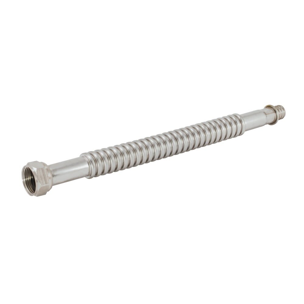 Eastman 438612 12 in. Corrugated Stainless Steel Water Heater Connector 3/4 in. FIP x 3/4 in. Crimp PEX - 3