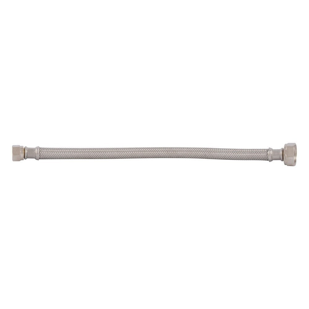 Eastman 48003 1/2 in. IPS x 3/8 in. Compression x 12 in. Braided Stainless Steel Faucet Supply Line - 2