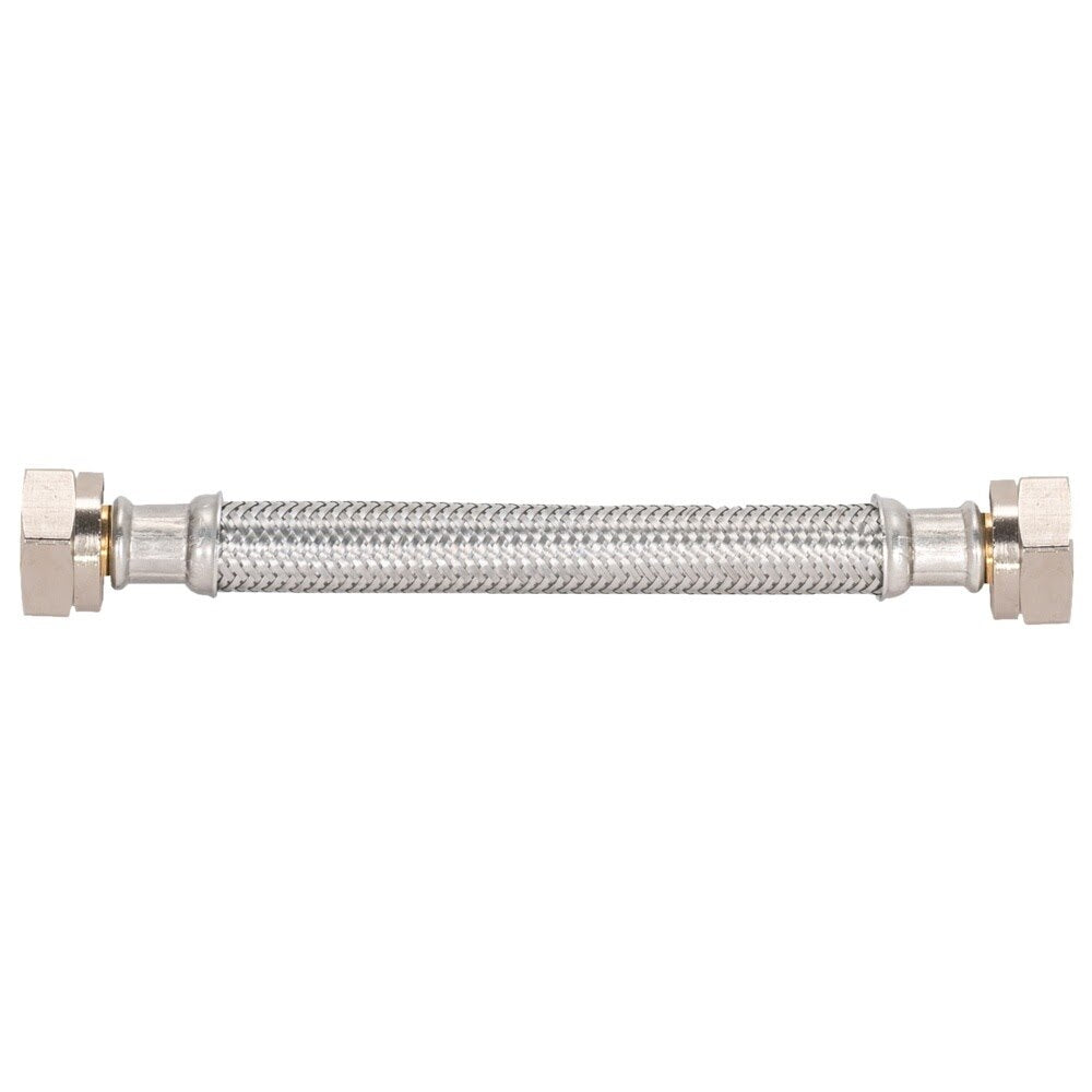 Eastman 48013 1/2 in IPS x 1/2 in IPS x 6 in Braided Stainless Steel Faucet Supply Line with Brass Insert - 2