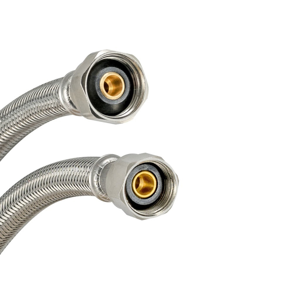 Eastman 48025 1/2 in. IPS x 1/2 in. Comp x 12 in. Braided Stainless Steel Faucet Supply Line - 3