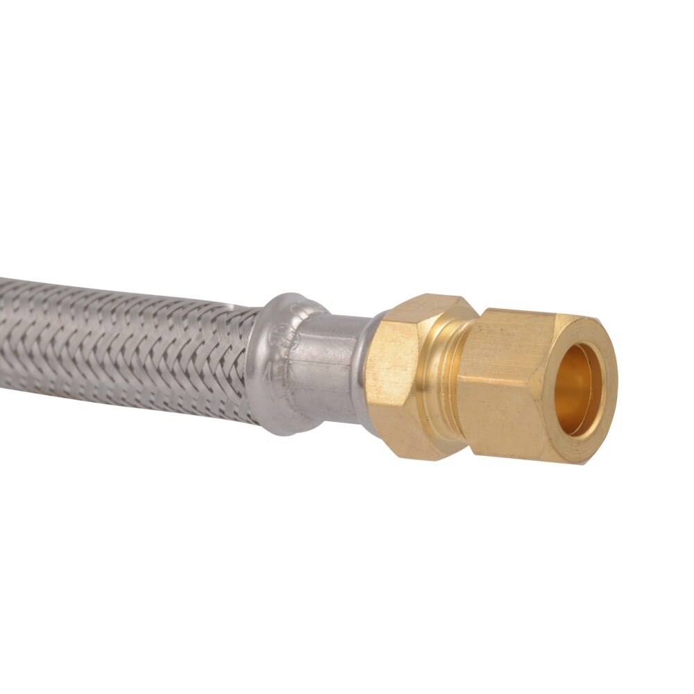 Eastman 48035 3/8 in. Comp x 3/8 in. OD x 12 in. Braided Stainless Steel Delta Style Faucet Supply Line - 2