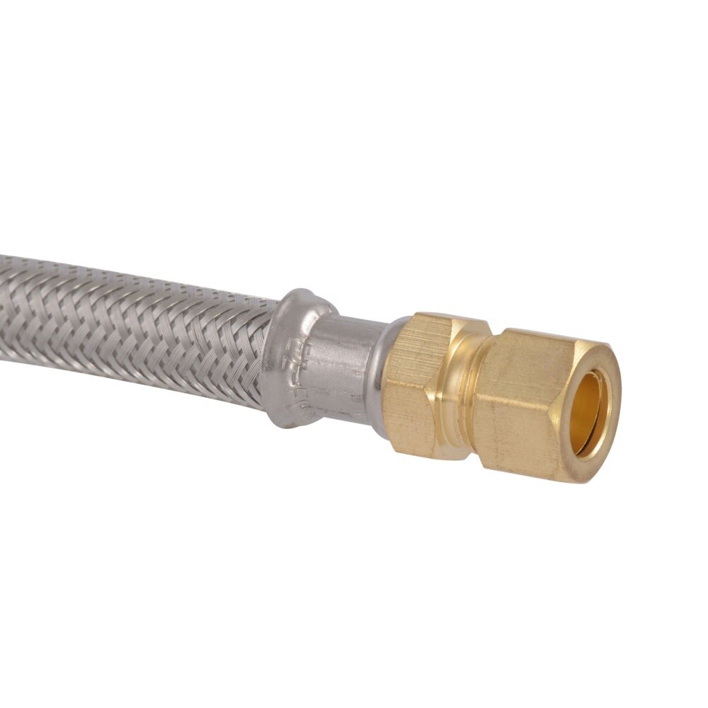 Eastman 48036 3/8 in Comp x 3/8 in OD x 16 in Braided Stainless Steel Faucet Supply Line - 2