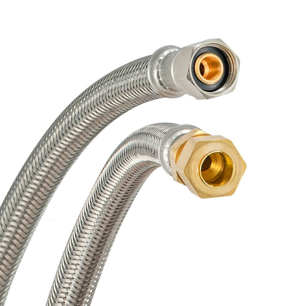 Eastman 48037 3/8 in Compression x 3/8 in OD x 20 in Stainless Steel Delta Style Faucet Supply Line - 3