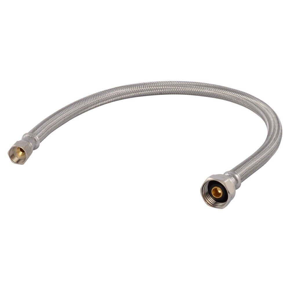 Eastman 48047 20 in. Braided Stainless Steel Faucet Supply Line 3/8 in. Flare x 1/2 in. IPS