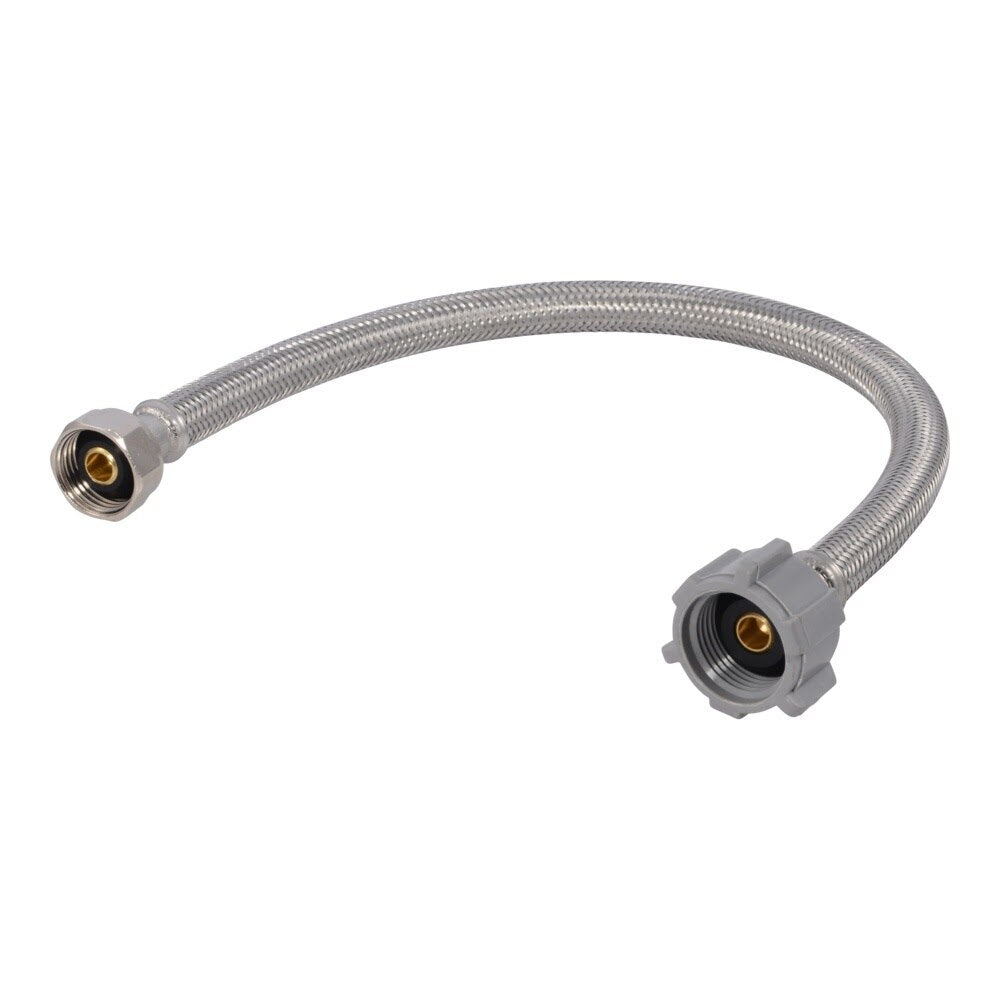 Eastman 48085P 1/2 in IPS x 7/8 in Ballcock x 16 in Braided Stainless Steel Toilet Supply Line
