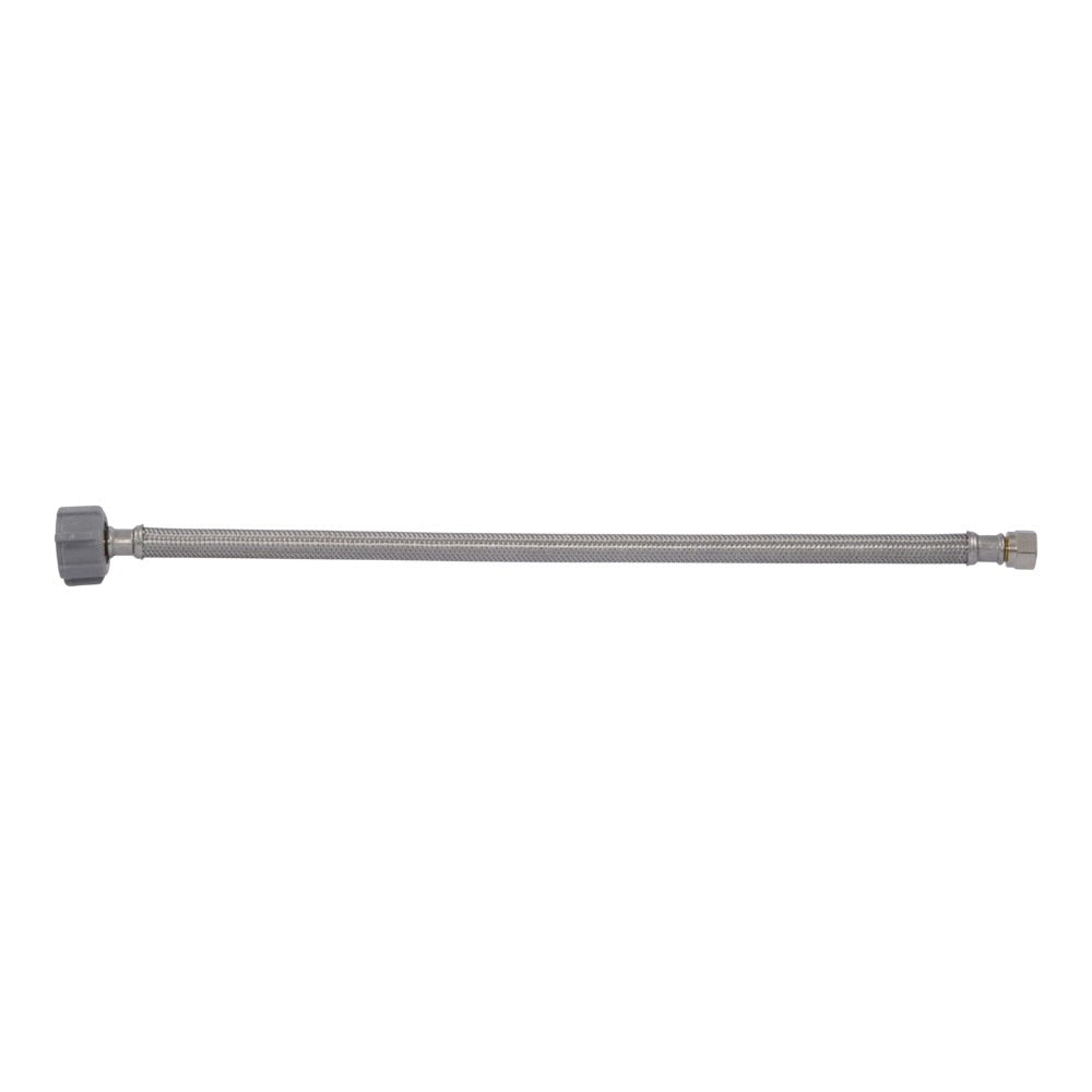 Eastman 48089 3/8 in Compression x 7/8 in Ballcock x 16 in Braided Stainless Steel Toilet Supply Line - 3
