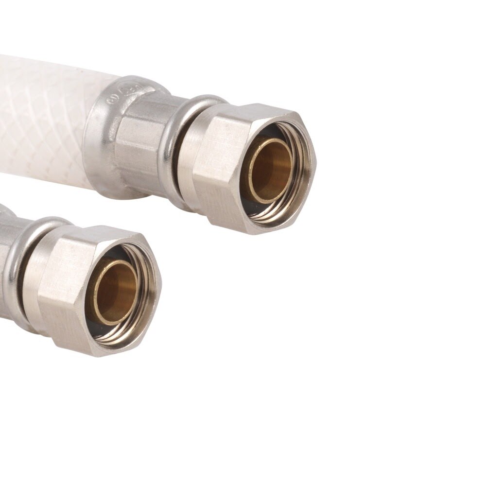 Eastman 48122 3/8 in. Comp x 3/8 in. Comp x 16 in. Flex PVC Faucet Supply Line with Brass Insert - 2