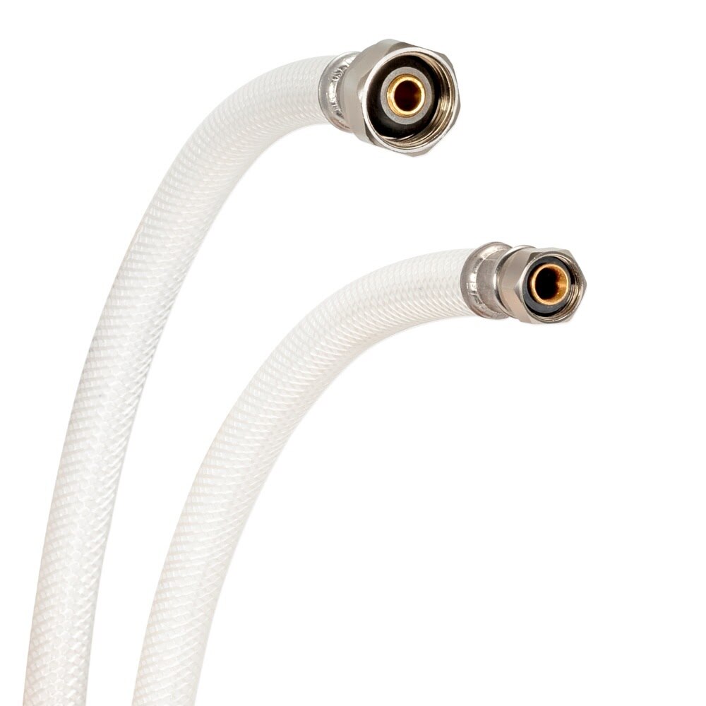 Eastman 48127 1/2 in. IPS x 3/8 in. Comp x 24 in. Flex Water Supply Line with Brass Insert - 3