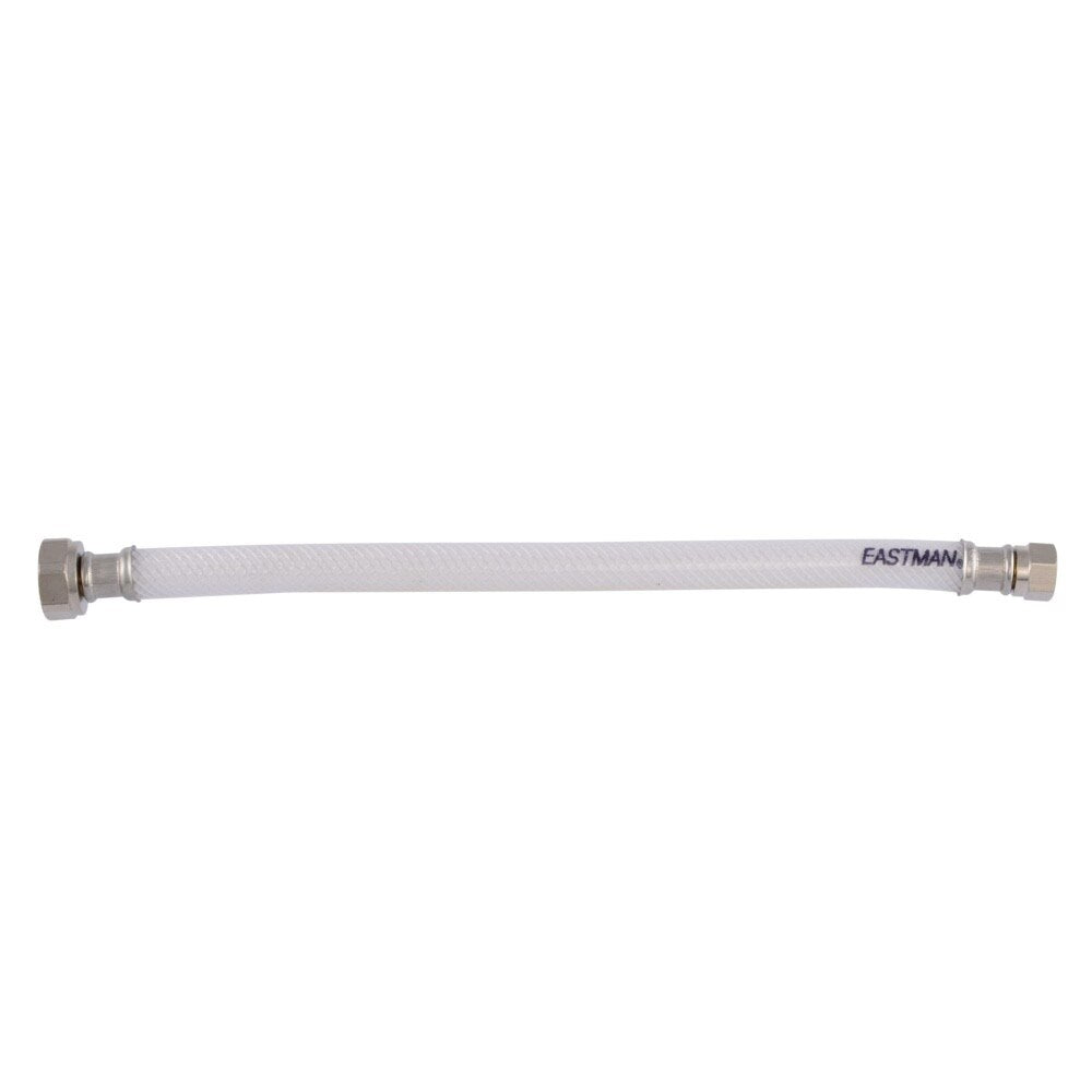 Eastman 48130 1/2 in IPS x 3/8 in Comp x 12 in Flex PVC Faucet Supply Line with Brass Insert - 2