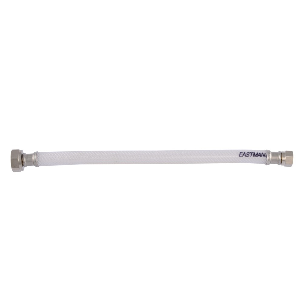 Eastman 48130 1/2 in IPS x 3/8 in Comp x 12 in Flex PVC Faucet Supply Line with Brass Insert - 2