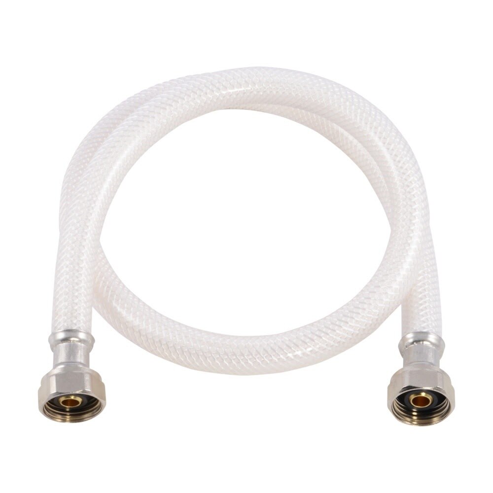 Eastman 48136 1/2 in. IPS x 1/2 in. IPS x 30 in. Flex Water Supply Line with Brass Insert