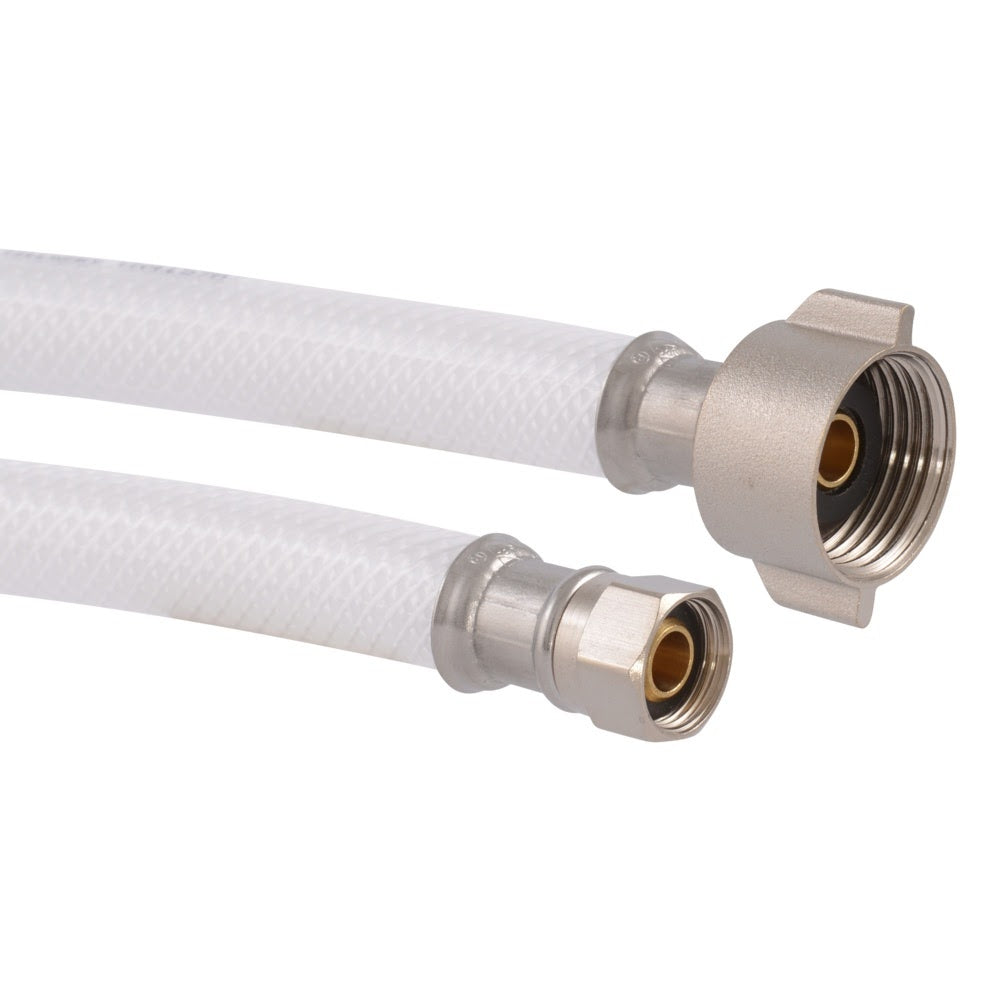 Eastman 48145 3/8 in. Compression x 7/8 in. Ballcock x 12 in. PVC Toilet Supply Line with Brass Insert - 3
