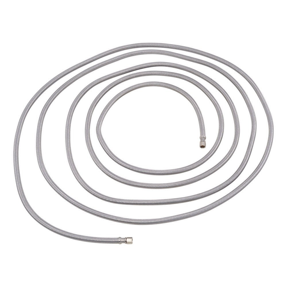 Eastman 48391 20 ft Braided Stainless Steel Ice Maker Connector with 1/4 in Comp x 1/4 in Comp Ends - 3