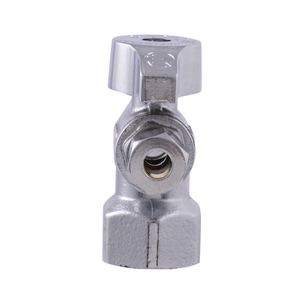 Eastman 48655LF Quarter Turn Dual Outlet Stop Valve with 1/4 in. OD and 3/8 in. OD Outlets x 1/2 in. FIP - 3