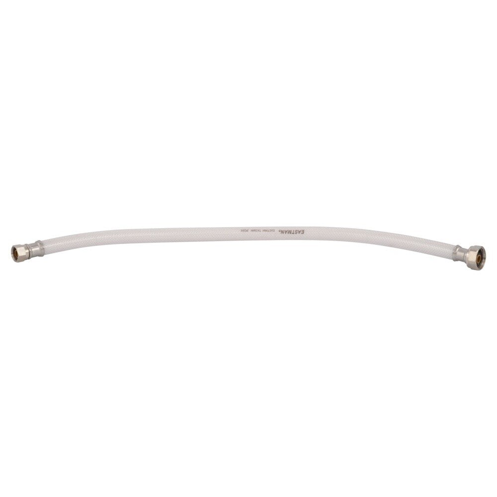 Eastman 48911 1/2 in IPS x 3/8 in Comp x 20 in Flex PVC Faucet Supply Line with Plastic Insert - 2