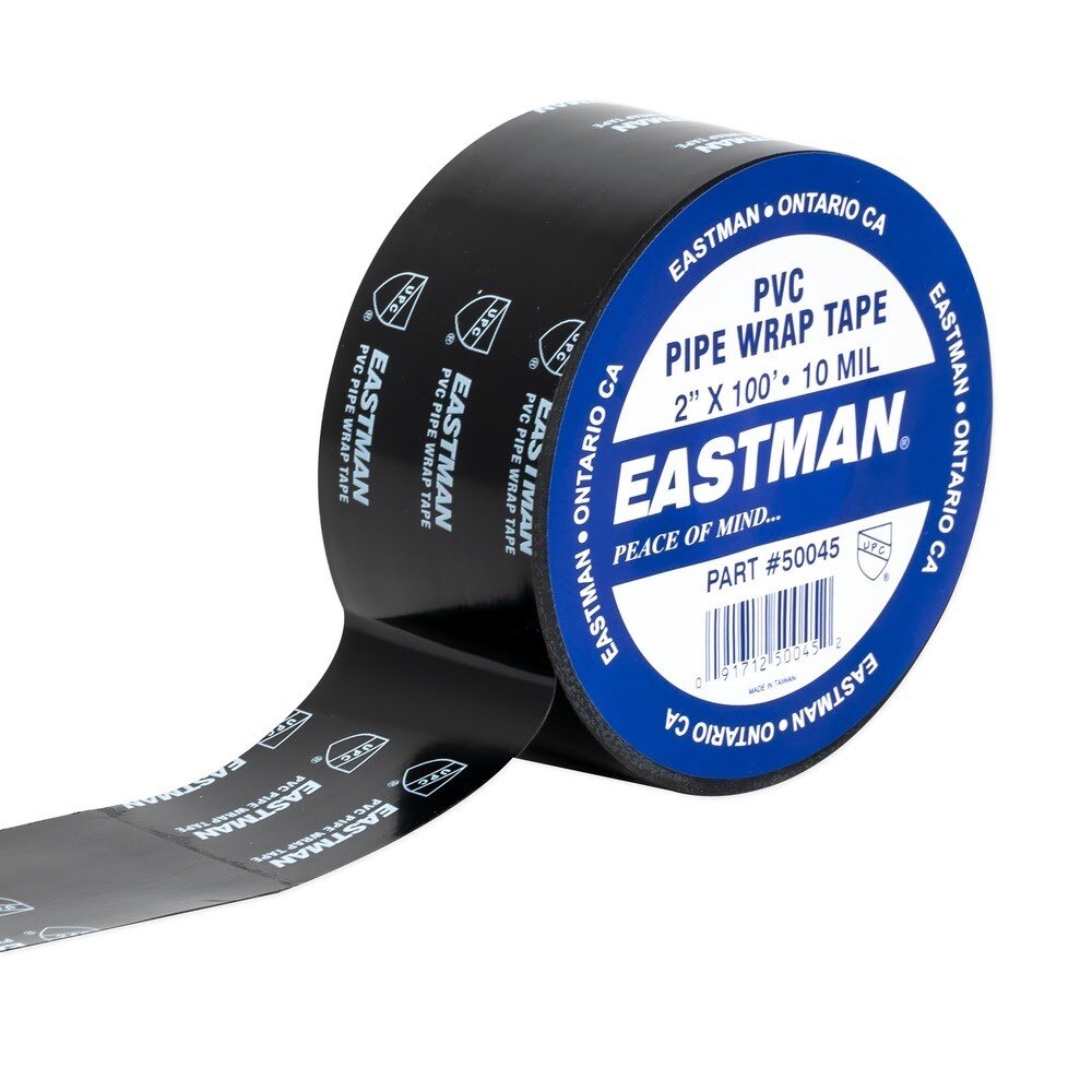 Eastman 50045 2 in. x 100 ft. 10 Mil Black PVC Pipe Wrap Tape - 2