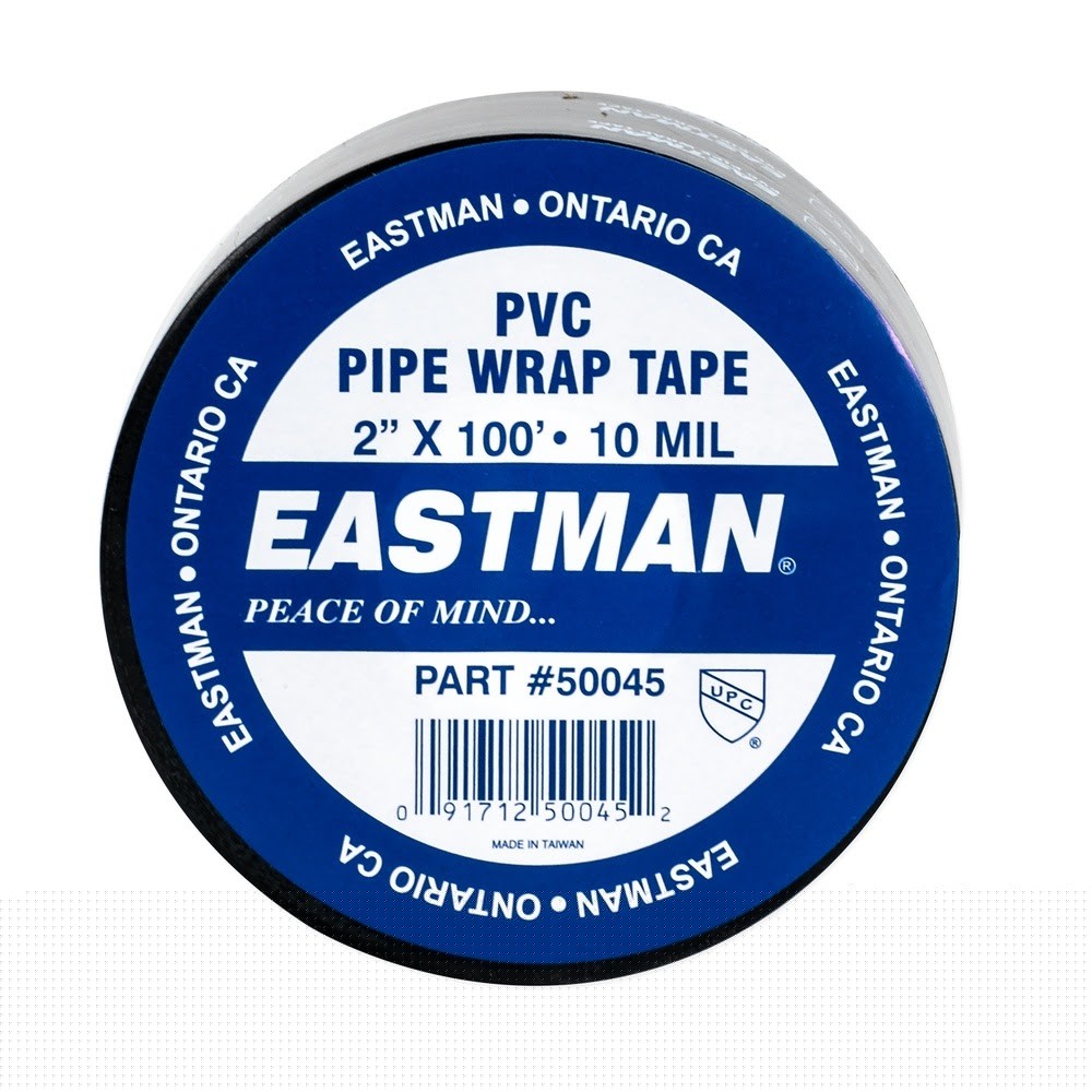 Eastman 50045 2 in. x 100 ft. 10 Mil Black PVC Pipe Wrap Tape - 3