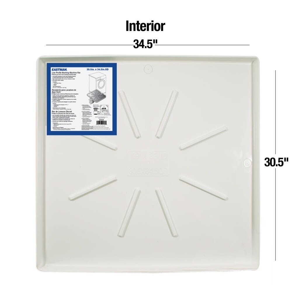 Eastman 52528 30.5 in. x 34.5 in. Low Profile Washing Machine Drain Pan - 2
