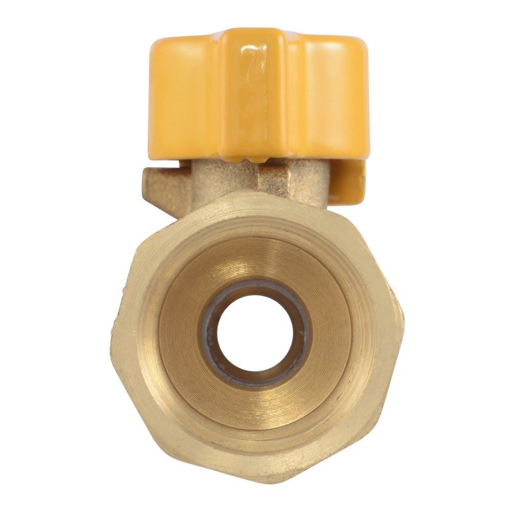 Eastman 60001B 3/8 in. OD Flare x 1/2 in. FIP Straight Brass Gas Valve - 3