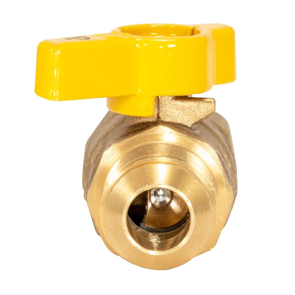Eastman 60005 5/8 in. OD Flare x 3/4 in. FIP Straight Brass Gas Valve - 3