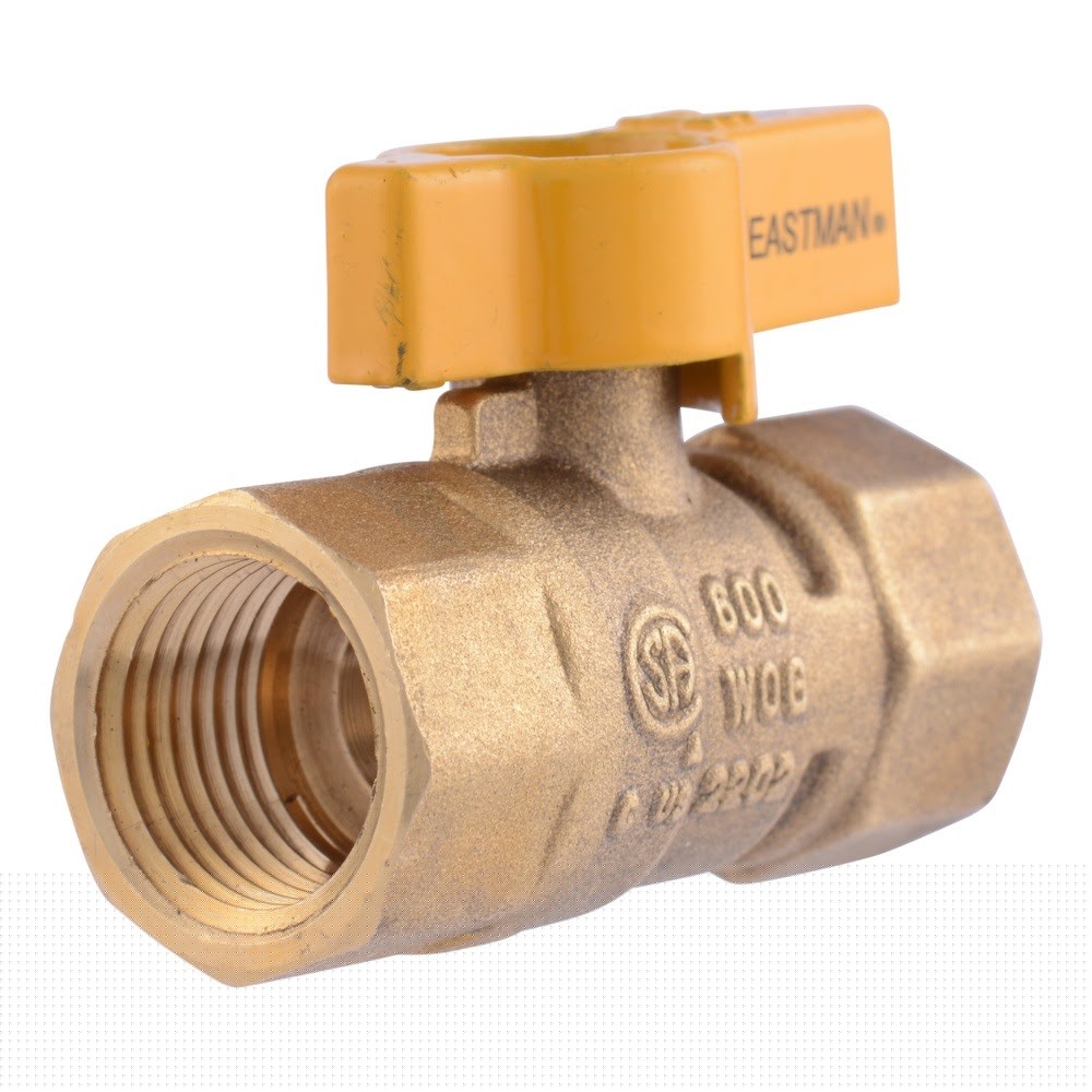 Eastman 60009 1/2 in. x 1/2 in. FIP Straight Brass Gas Ball Valve