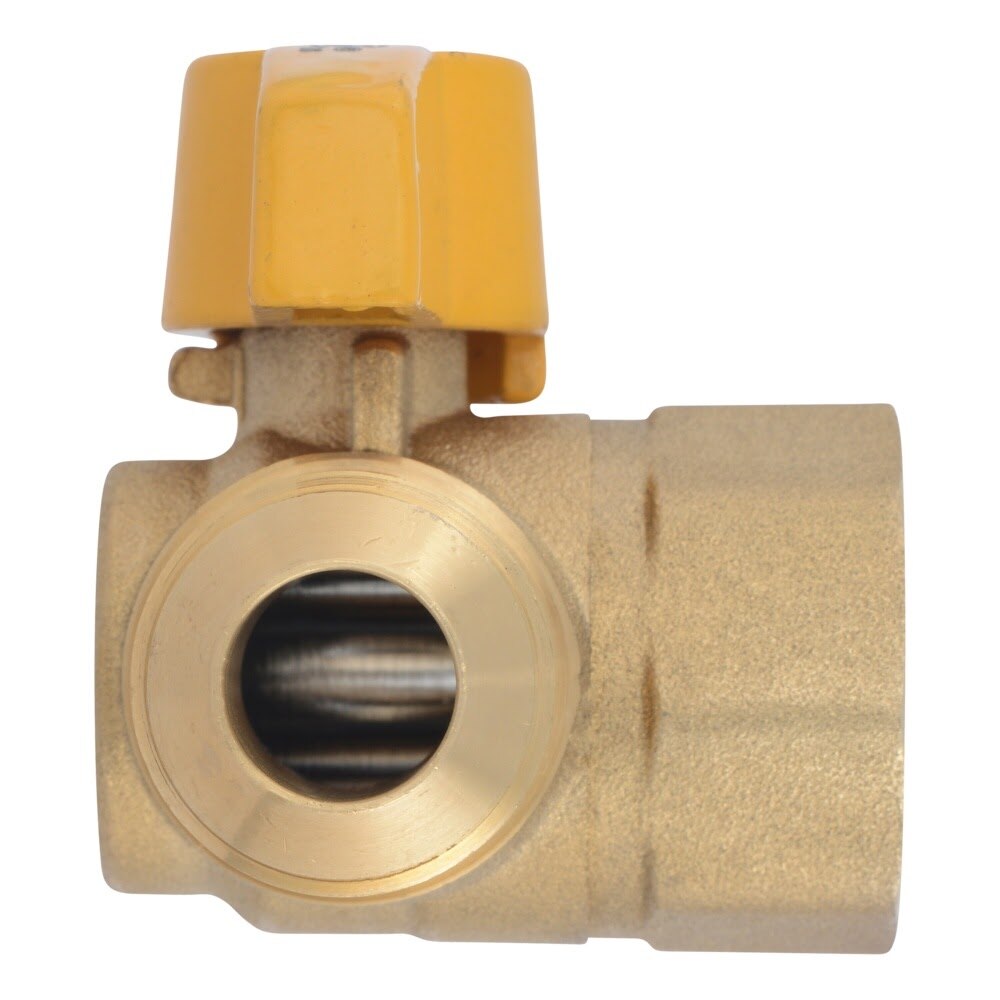Eastman 60029B 5/8 in. OD Flare x 3/4 in. FIP Angle Brass Gas Ball Valve - 3