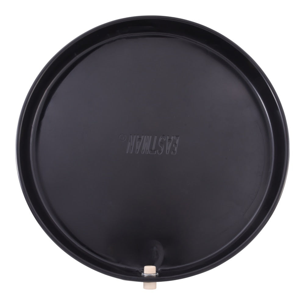 Eastman 60078CPN 28 in ID Black Plastic Water Heater Pan with CPVC Fittings - 2