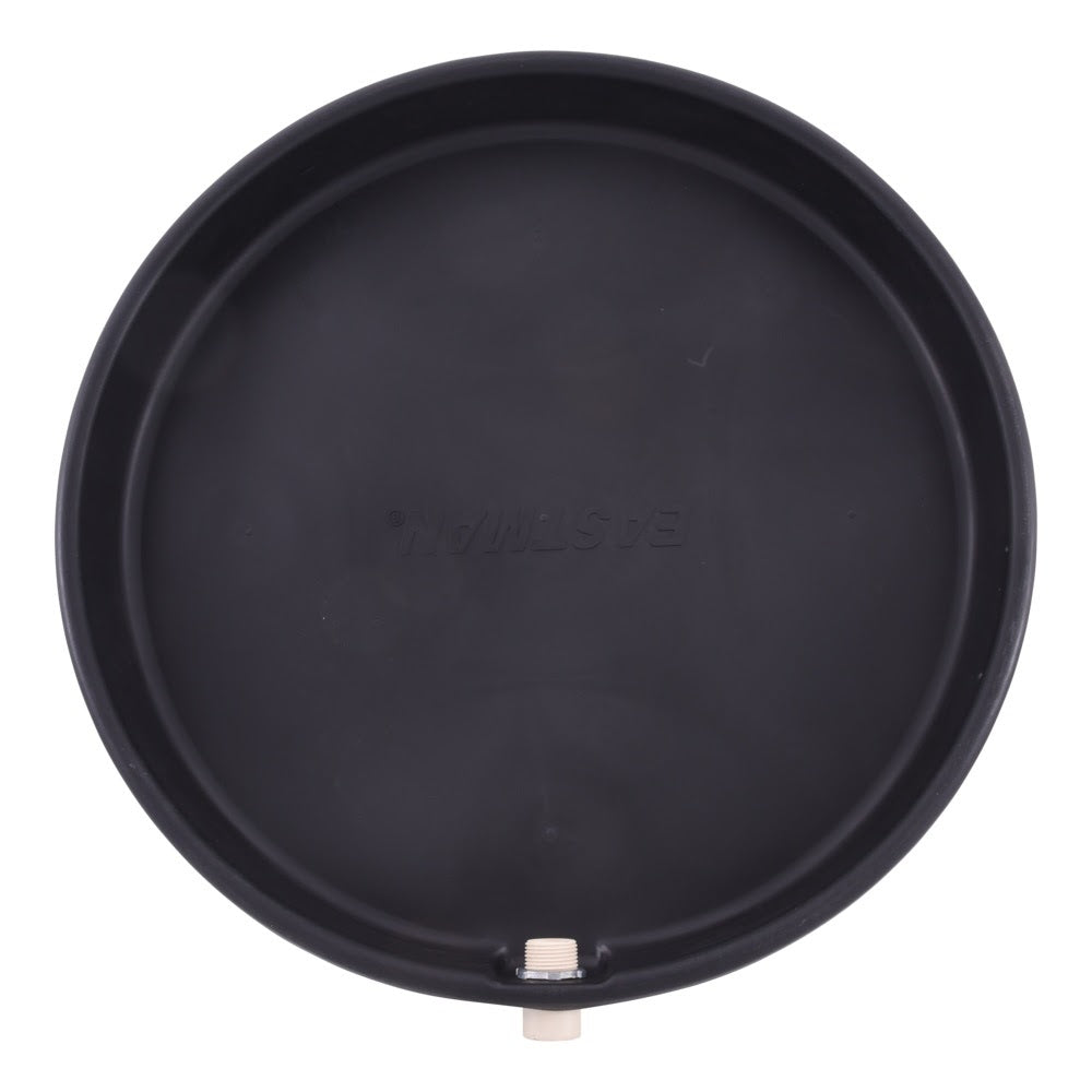 Eastman 60091CPN 22 in ID Black Plastic Water Heater Pan with CPVC Fittings - 2