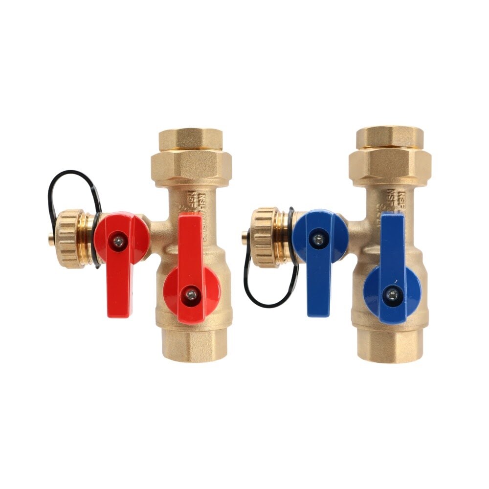 Eastman 60204 3/4 in. FIP Tankless Water Heater Service Valve Kit with Pressure Relief Valve - 3