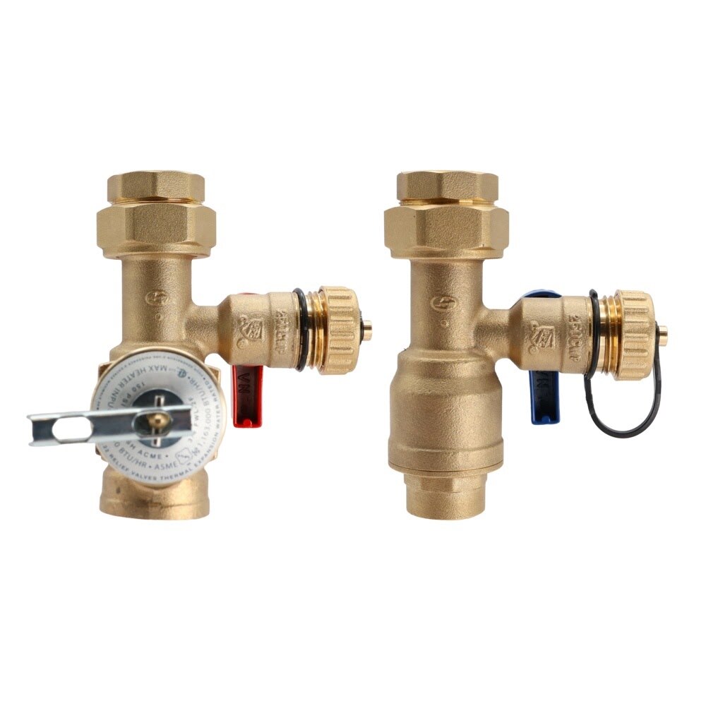 Eastman 60208 3/4 in. Tankless Water Heater Service Valve Kit with Expansion PEX