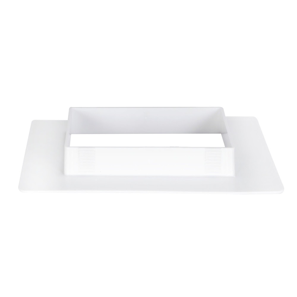 Eastman 60222 White Plastic Trim Plate for Square Icemaker Outlet Box 7-1/2 in x 5-5/8 in - 2